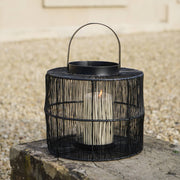 Outdoor Portofino Metal Wirework Lantern with Glass Insert, Small