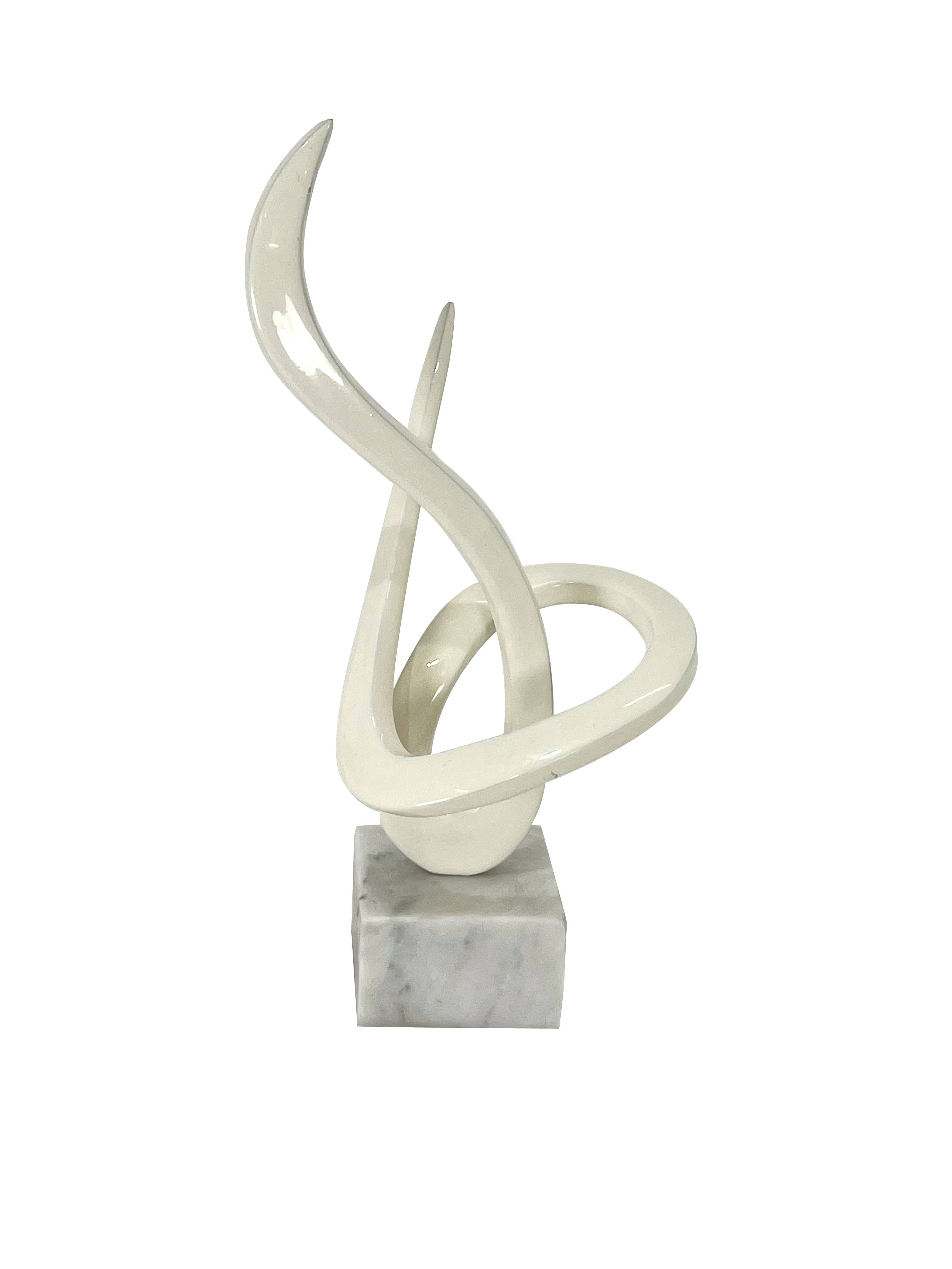 Atrium White Swirl Sculpture