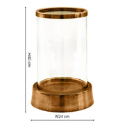 Hampton Metal & Glass Hurricane Lantern Large