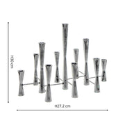 Ivyline Parker 11 Piece Candle Centrepiece H35cm W52cm: Silver