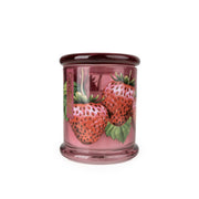 Large Glass Lidded Jar - Wild Strawberry & Rhubarb 6PK