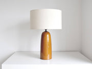 Limited Edition - Golden Amber Handmade Table Lamp: Tapered