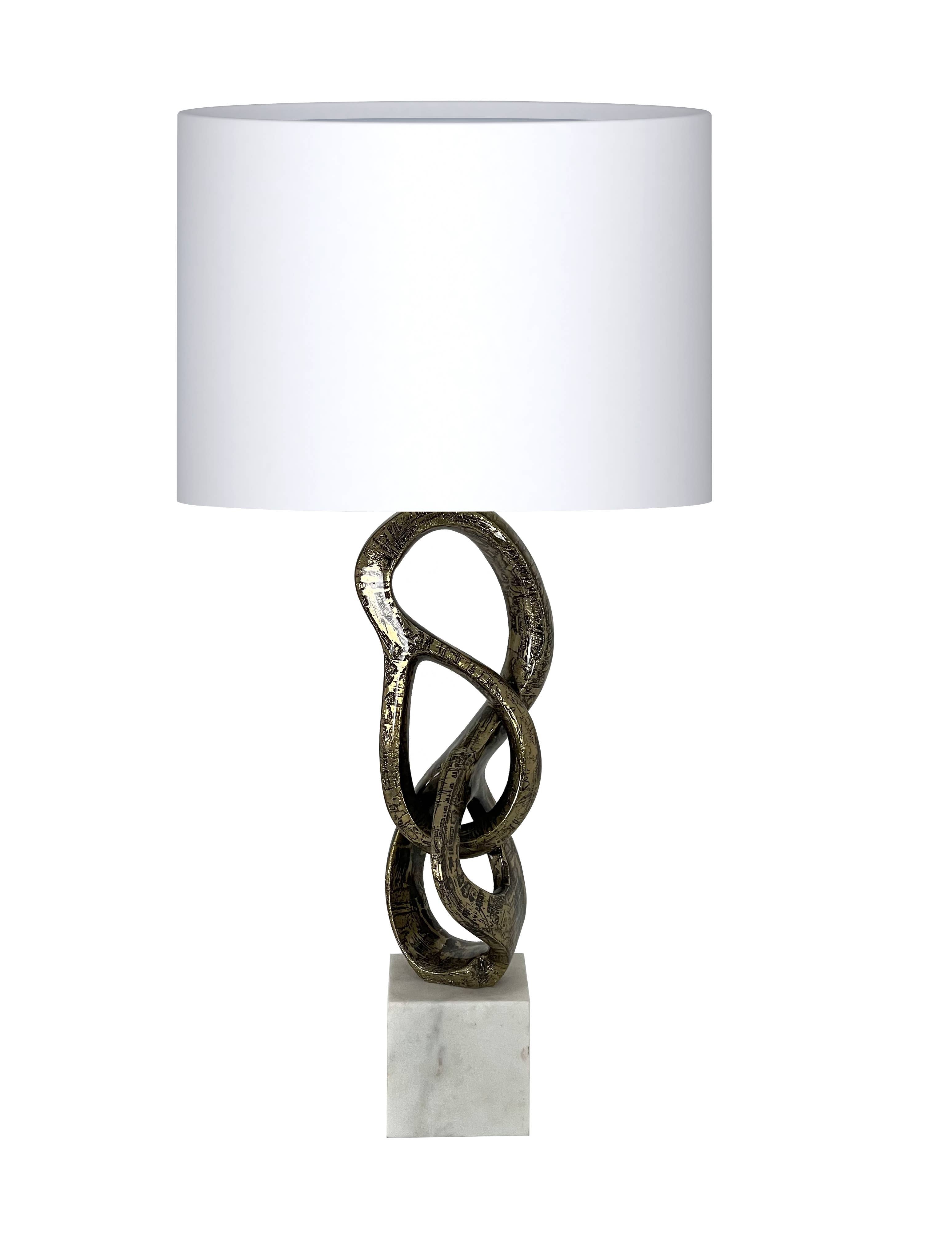 European Gold Swirl Table Lamp