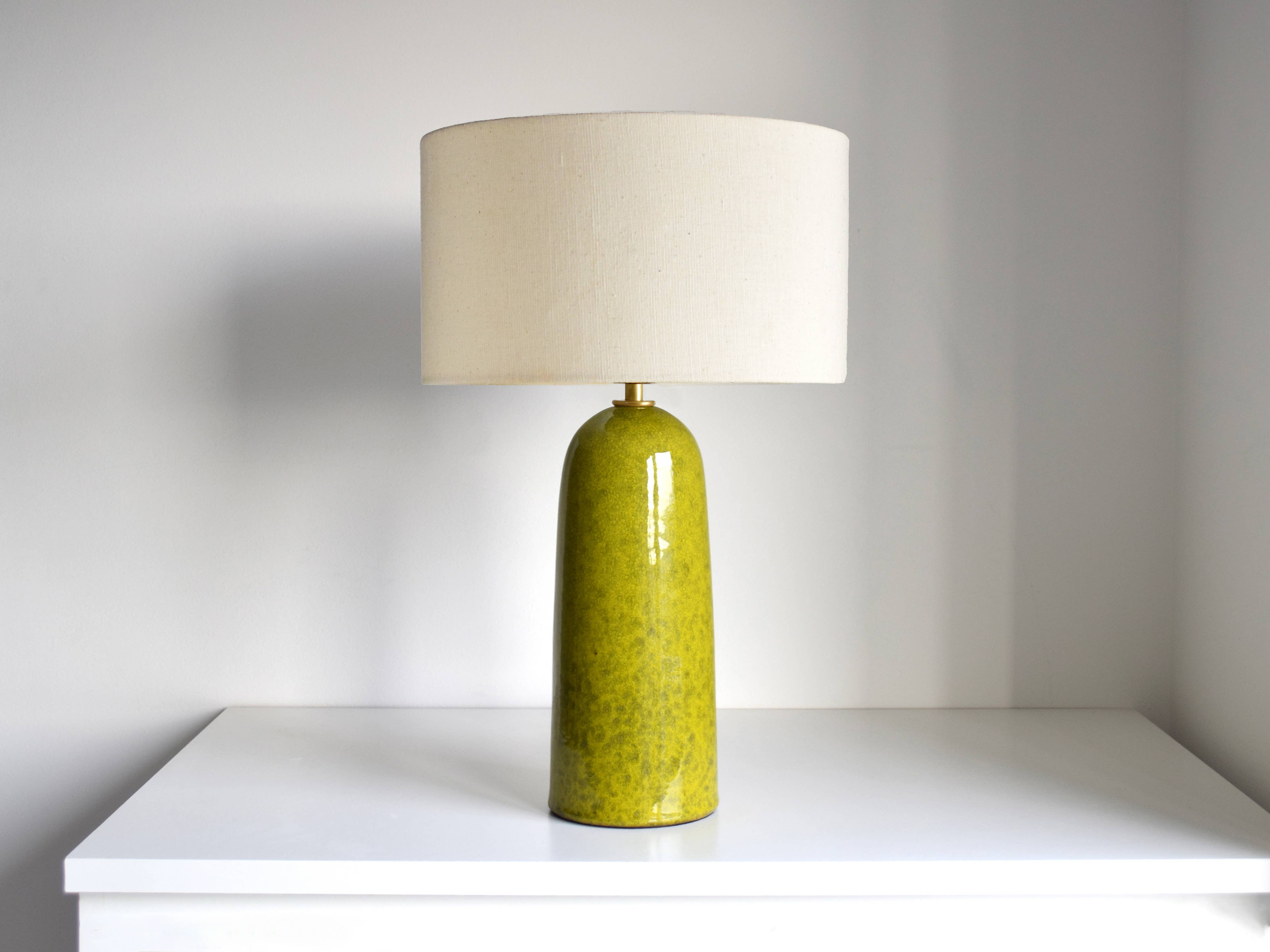 Limited Edition - Exotic Lime Handmade Table Lamp: Tapered