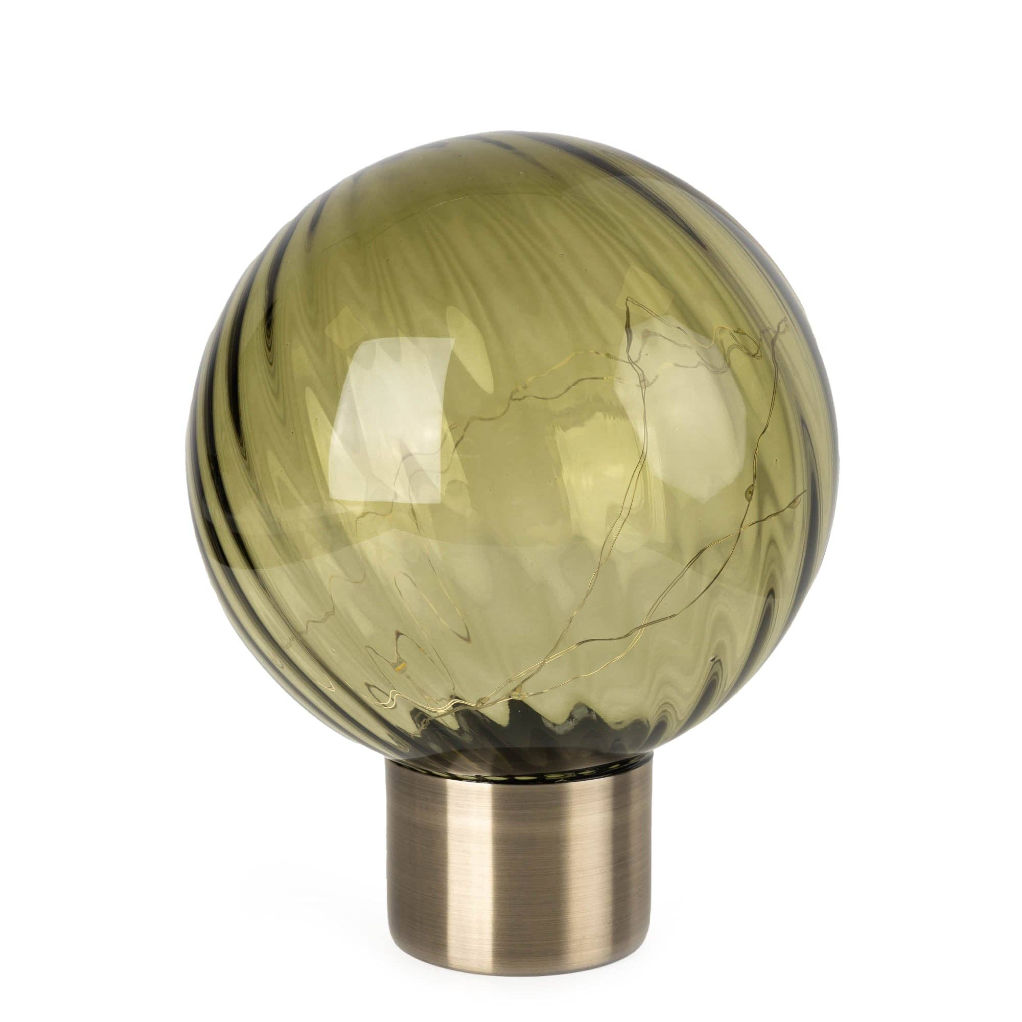 24cm LED Glass Ball Lamp - Green