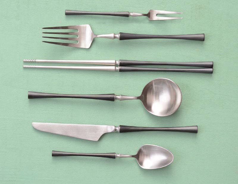 Gohobi Japanese Vintage Stonewashed Stainless Steel Black Ha: A set of 6 (6)