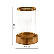 Hampton Metal & Glass Hurricane Lantern Small