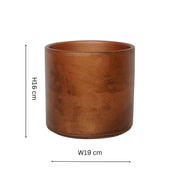 Tivoli Ceramic Indoor Planter H16cm D19cm: Copper Lustre