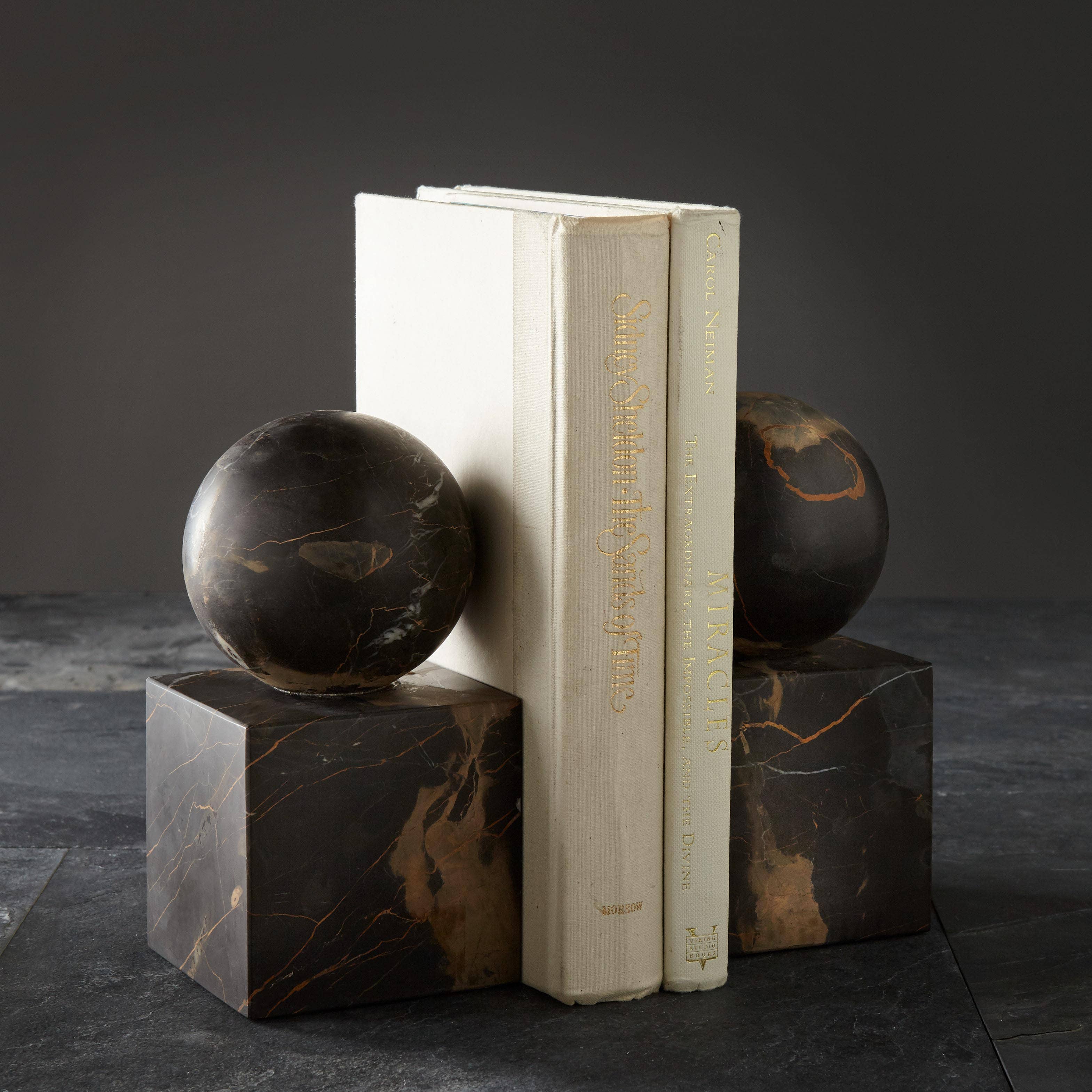Apollo Collection Black & Gold Marble Honed Finish Ball - PRE ORDER
