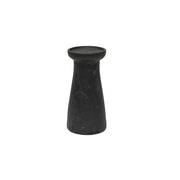 Irthing - Black Terracotta Large, ChunkyPiller Candle Holder: Small