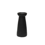 Irthing - Black Terracotta Large, ChunkyPiller Candle Holder: Medium
