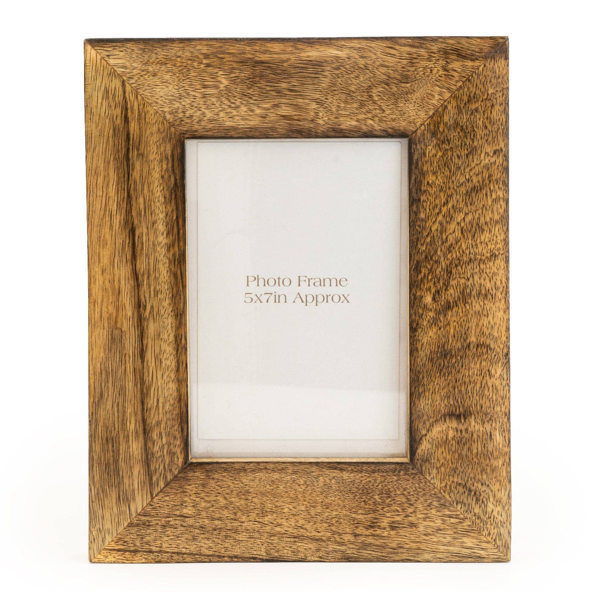 Dark Brown Wedge Photo Frame Mango Wood  5x7" 6PK