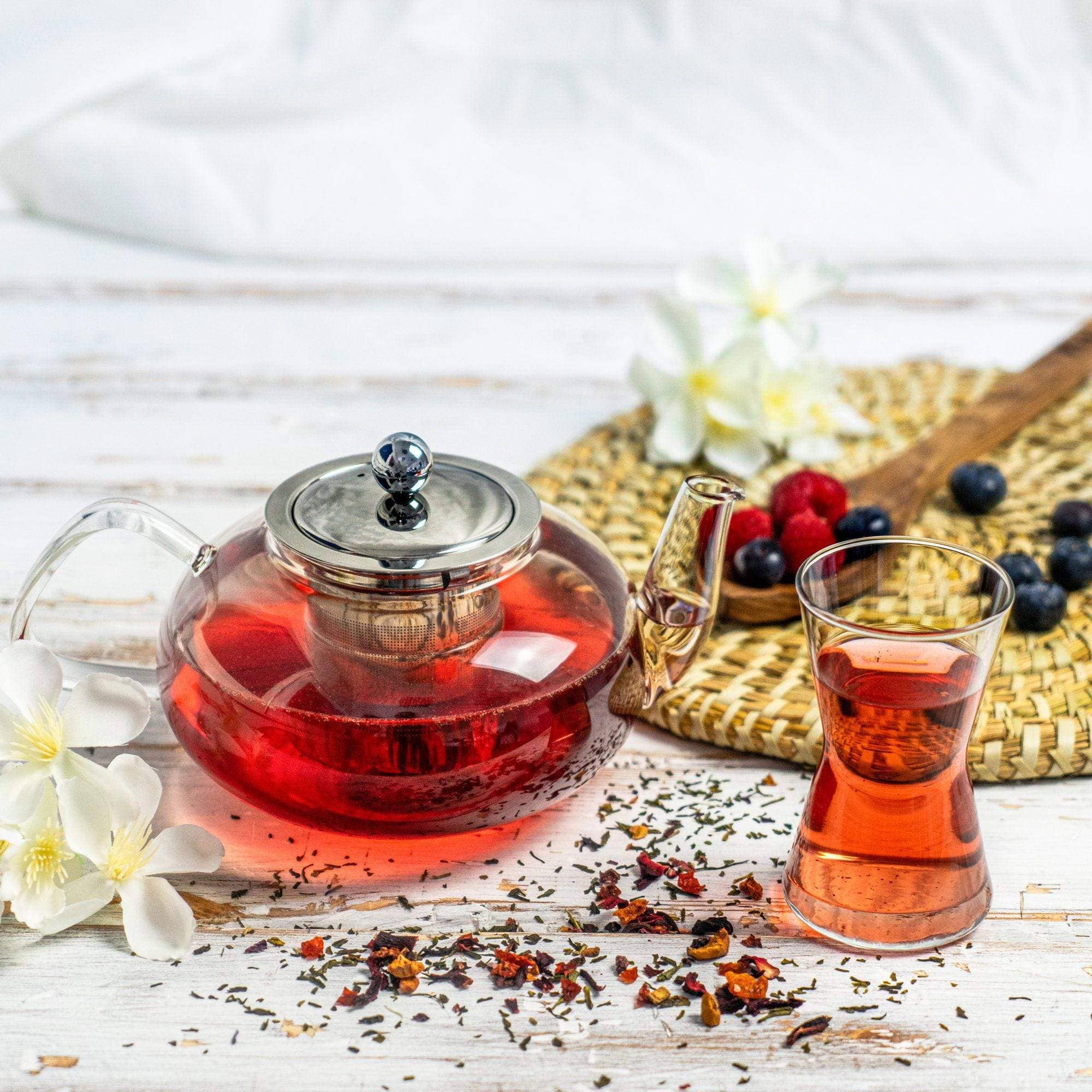 Argon Tableware Clear Glass Infuser Teapot - 800ml - Oval