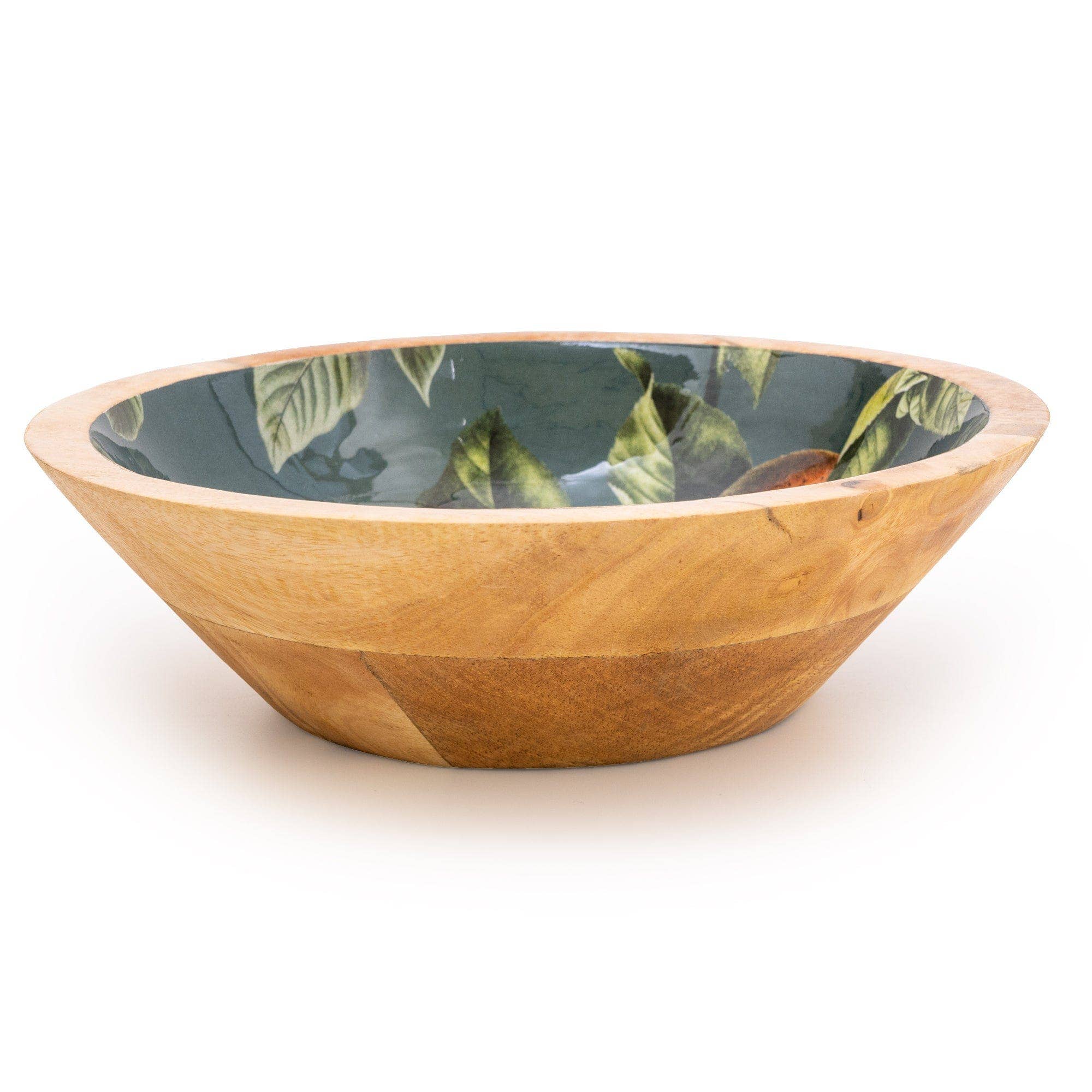 Mango Wooden Bowl Green 24cm 4PK