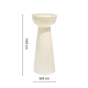 Bowen Ceramic Candle Holder: Linen