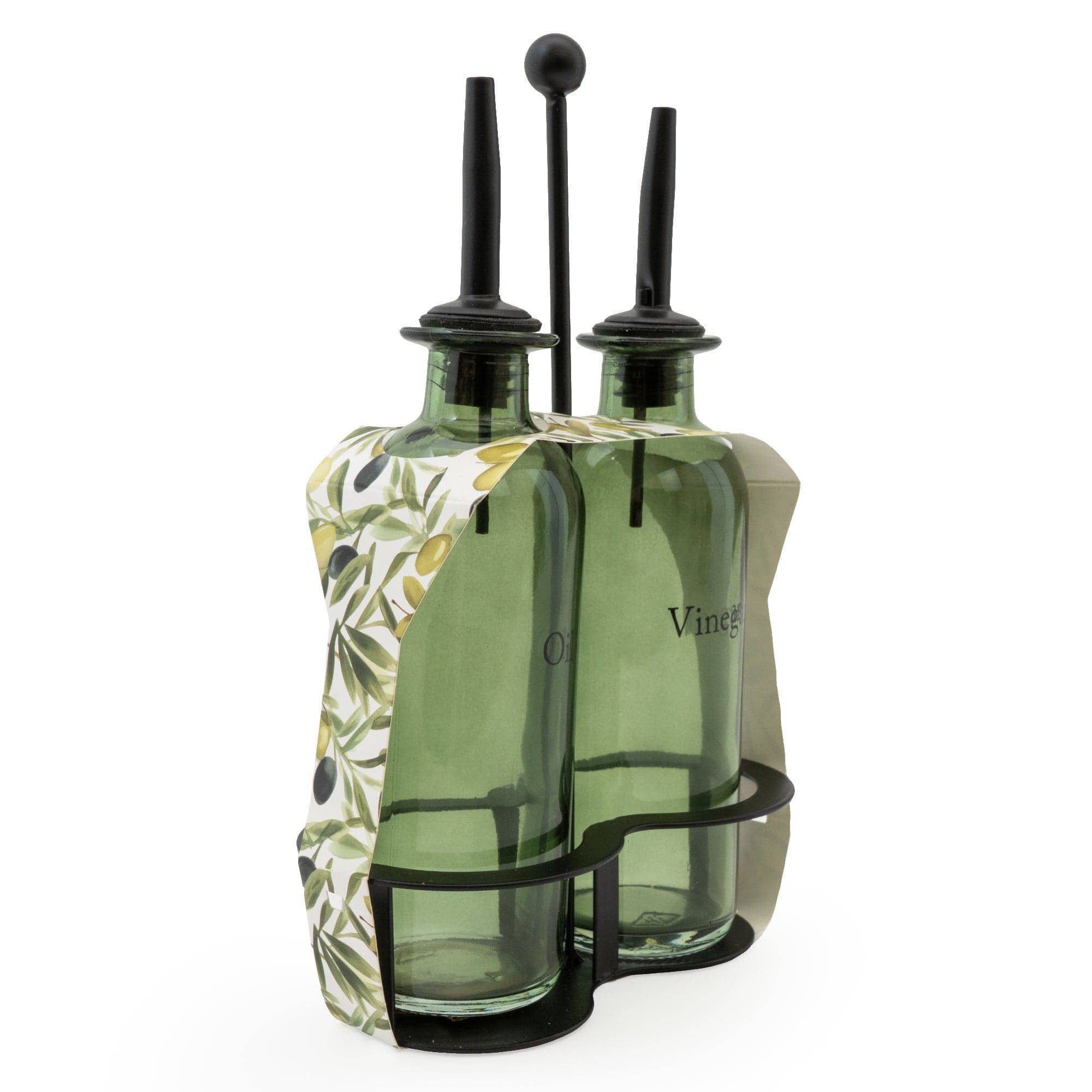 Oil & Vinegar Bottle Set - Olive