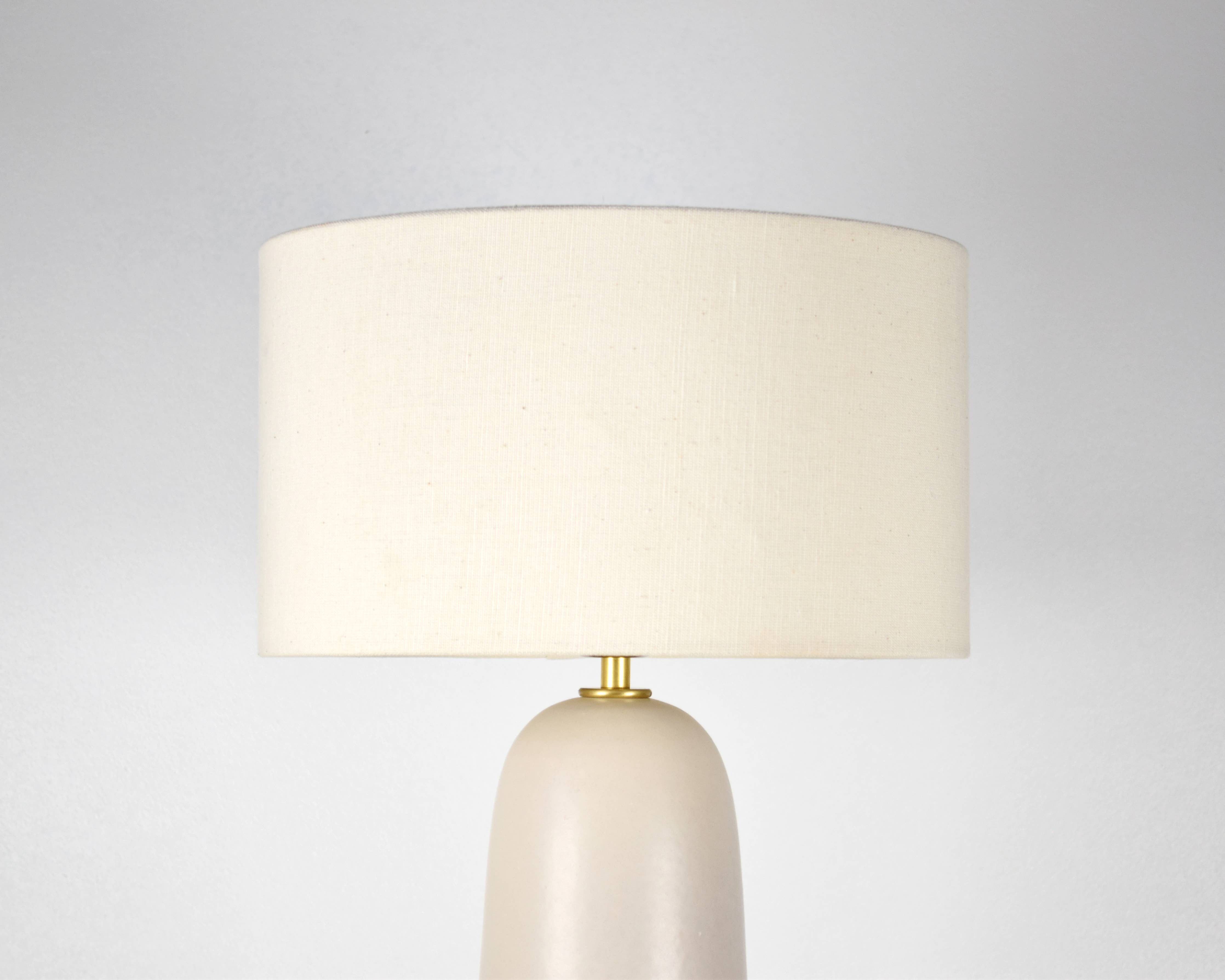 Armona Off-White - Handmade Dimmable Lamp: Brass / Drum