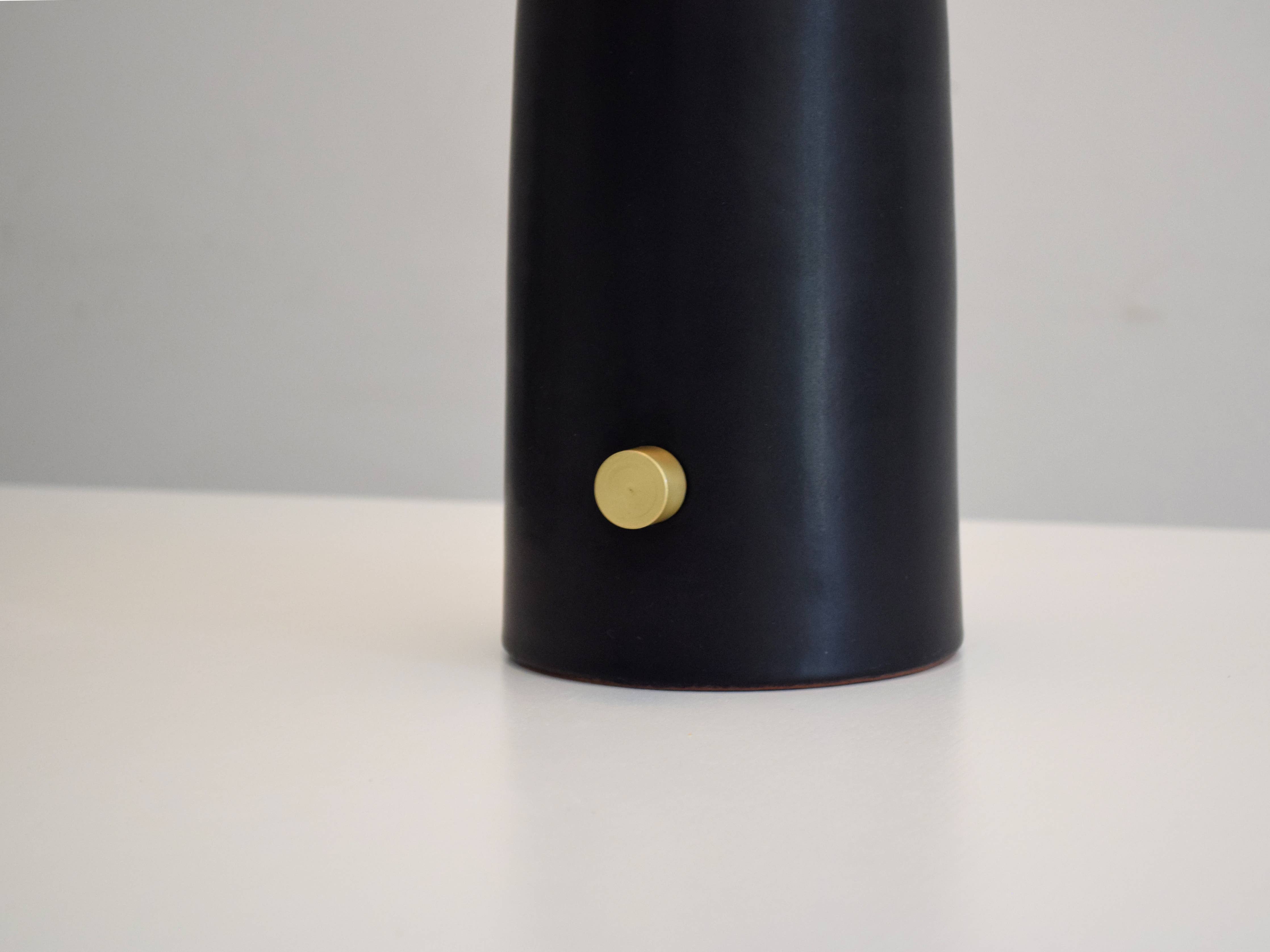 Armona Globe - Handmade Dimmable Table Lamp: Black / Gold