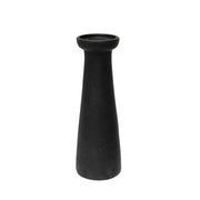 Irthing - Black Terracotta Large, ChunkyPiller Candle Holder: Large